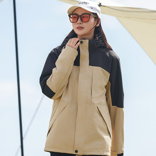 Winter Outdoor Three-in-One Jacket Two-Piece Set for Men and Women Couple Mountaineering Overalls Casual Autumn and Winter Warm Jacket