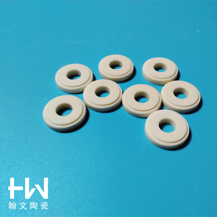 氧化铝99瓷 陶瓷圆片 陶瓷圆环 带台阶陶瓷环 陶瓷圆衬垫绝缘件