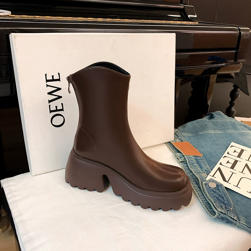 Martens, demi-season universal low boots, fitted