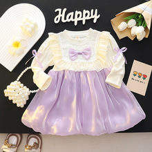 童装连衣裙女宝宝韩版洋气公主连衣裙女童网红裙子宝宝周岁服饰