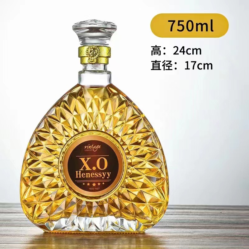 Moda tallado botella de vino jarra de vino engrosada botella de vino Vino sellado botella de vino vacía