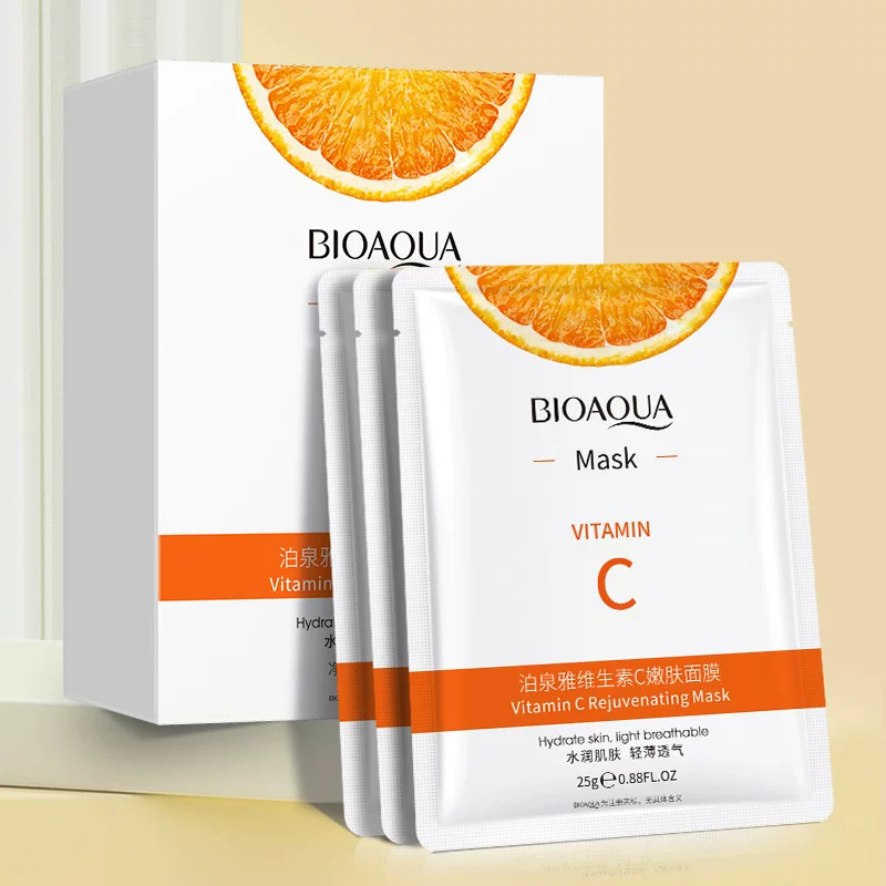 Увлажняющая прозрачная маска для лица Vitaminised от泊泉雅, омоложение кожи, скрывает акне