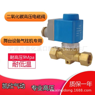 二氧化碳电磁阀舞台气柱机高压控制阀 高压控制AC220V电磁阀