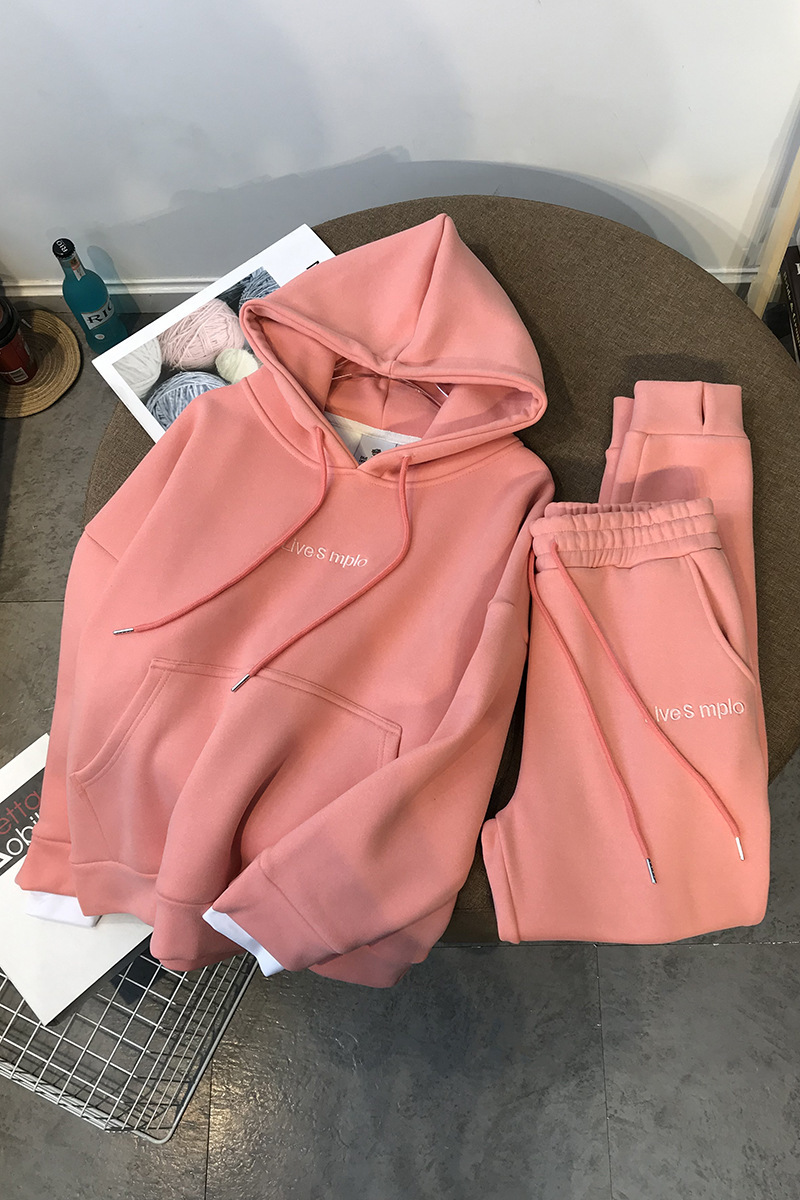Pocket Design Simple Style Style Women's Simple Style Letter Solid Color Polyester Pocket Pants Sets