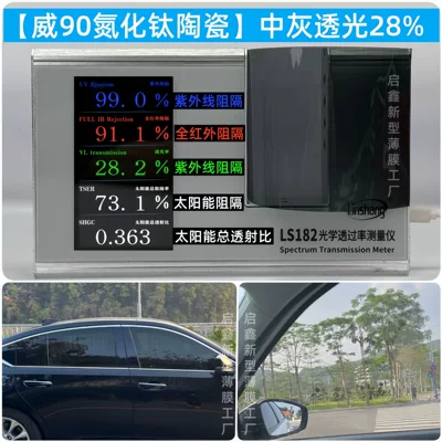window film, solar film, heat-insulating: Automotive Film - side-rear-fender-50cm-2m-wei90-nitride-titanium-ceramicmedium-gray-translucency-28