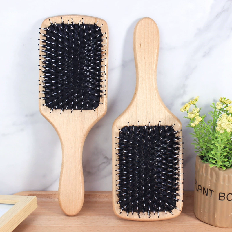 Заводская прямая подставка для лотоса свиной гривой подушки безопасности расческа антистатические вьющиеся волосы расческа большая доска для кожи головы массаж деревянная расческа