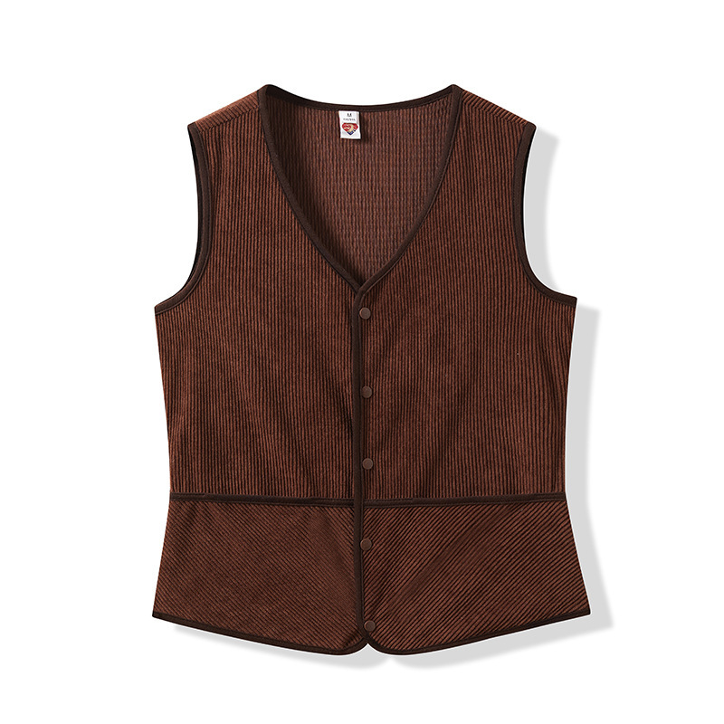 Women's Early Spring New Korean-style V-neck All-match Waistcoat Loose Corduroy Vest Women's 7903