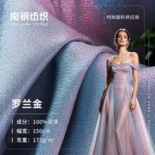 罗兰金金银丝闪光幻彩面料 欧根纱舞台礼服鞋材箱包婚庆装饰布