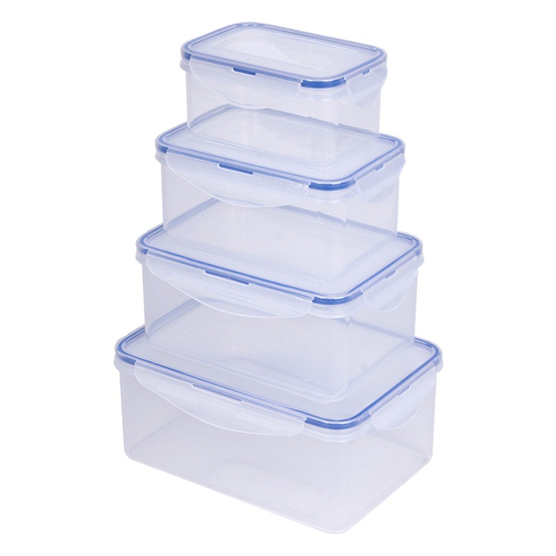 Food-Grade Sealed Fresh-Keeping Box, Transparent, Drop-Resistant, Leak-Proof, for Catering, Food Preparation, Kitchen, Fruit and Vegetable Preservation, Manufacturer