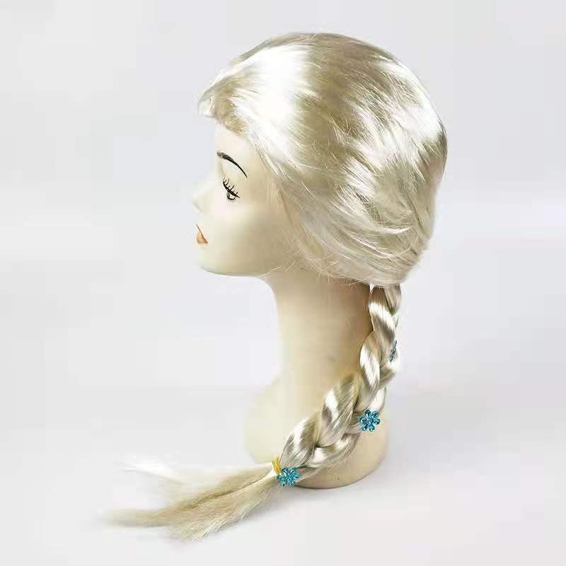 Frozen Elsa Princess Cosplay Wig Elsa Princess Style Braids Halloween Costume Props Elsa Wig