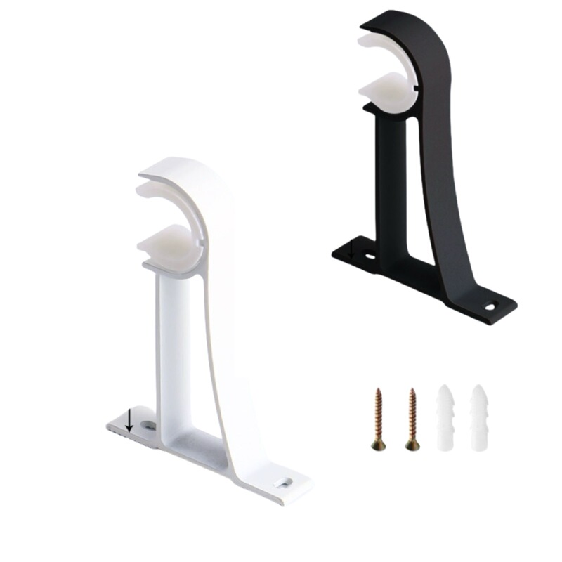 Curtain rod bracket Roman rod hook base aluminum alloy curtain accessories support frame bracket hook fixed seat wall hook