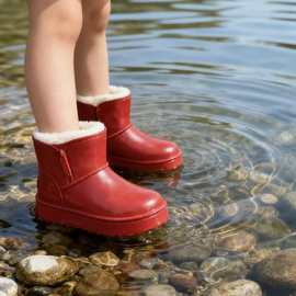 加绒棉鞋全包跟厚底冬季保暖外穿女休闲带后跟棉鞋防水鞋