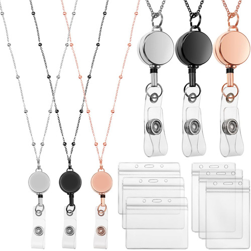 Bestselling Bead Necklace Cord Adjustable ID Card Lanyard Adjustable Sweater Chain Keychain