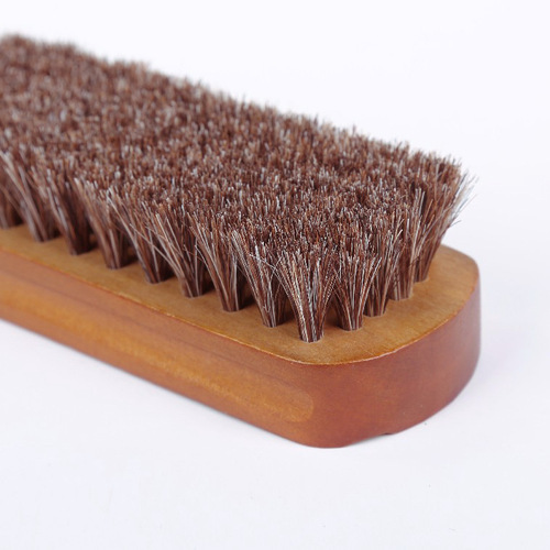Solid wood soft bristle horse hair brush, high-end shoe brush and clothing brush, oil polishing cleaning dust removal brush, exclusively available on Amazon