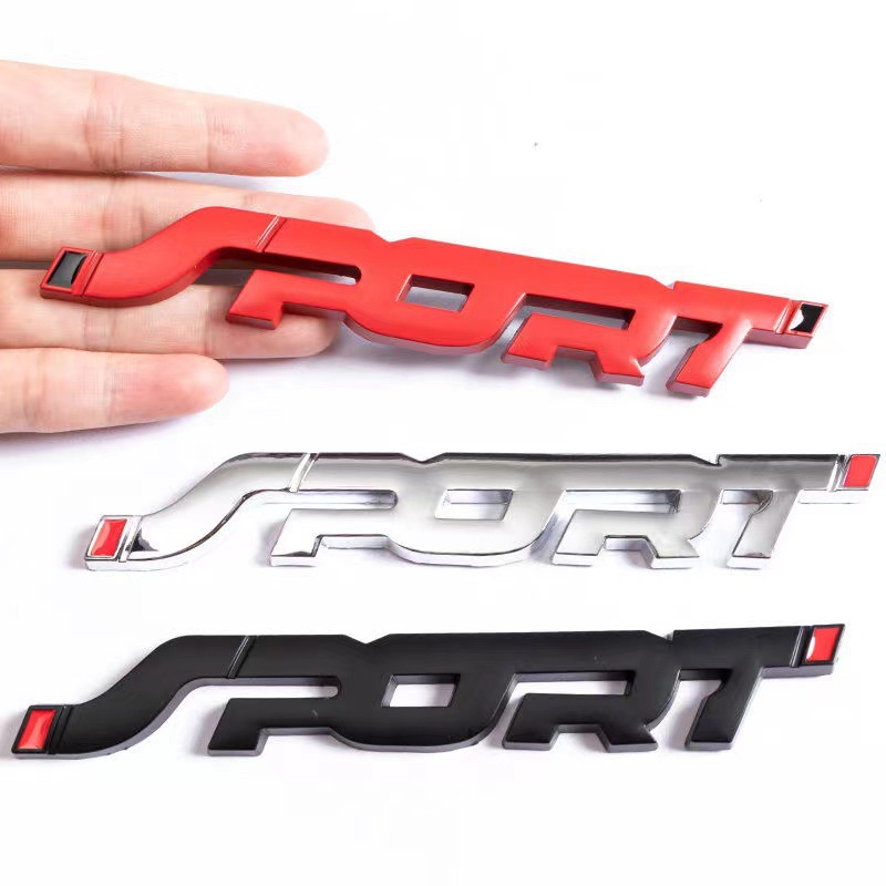 Suitable For Modified Ford SPORT Car Sticker Sports Tail 3D Metal Emblem_voghion.com