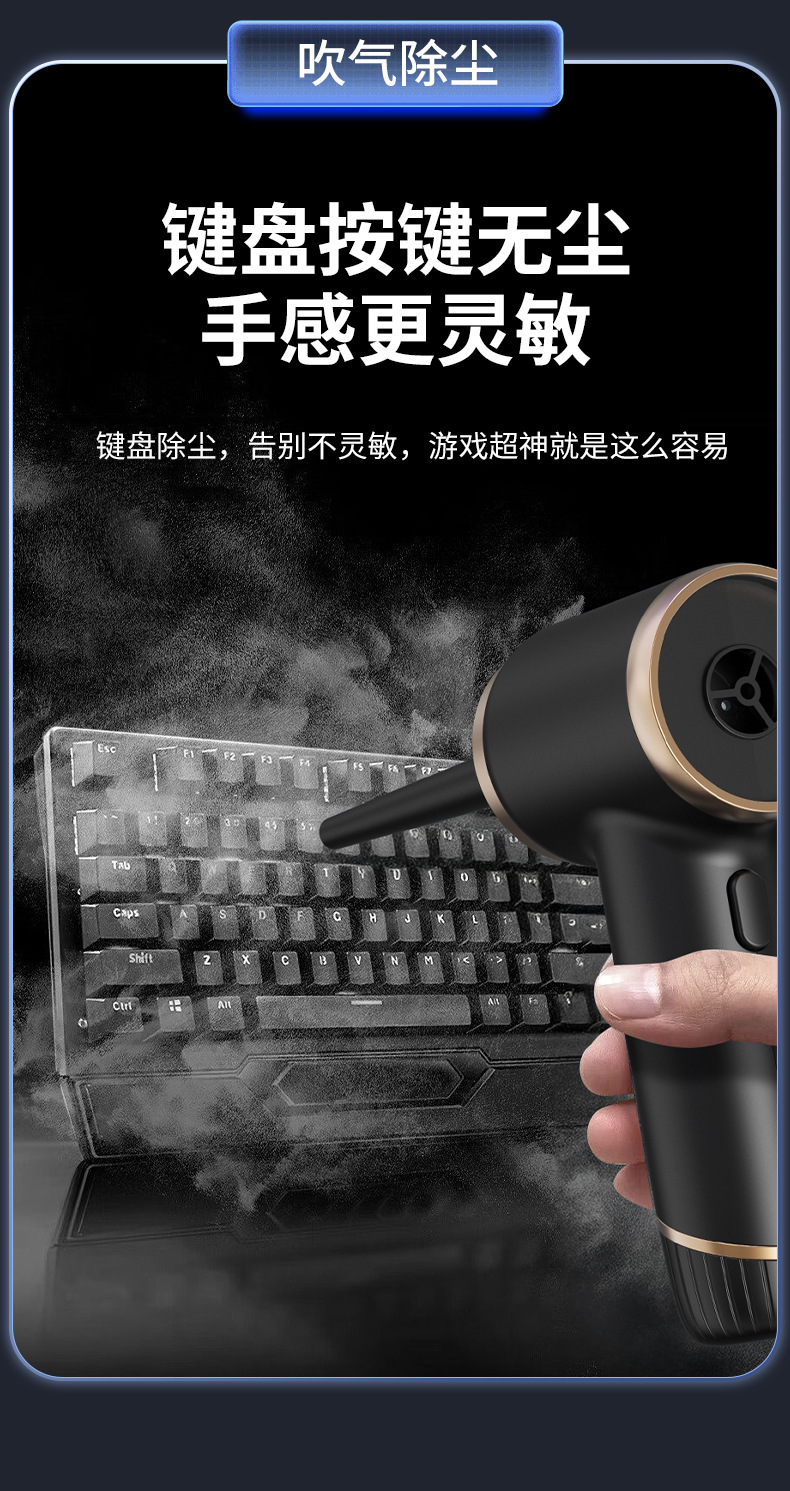 Cross-Border Car-Mounted Wireless Vacuum Cleaner, Multi-Functional Powerful Suction and Blowing Household Vacuum Cleaner, Multi-Purpose High-Power Dust Blower