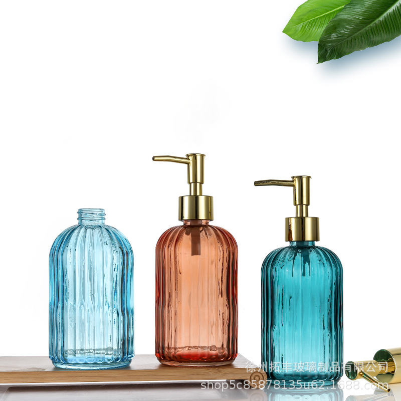 Botella de desinfectante de manos de vidrio nórdico simple botella de desinfectante de manos de vidrio para el hogar botella de desinfectante de manos botella de desinfectante de botella de desinfectante