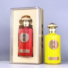 厂家批发白酒瓶空酒瓶子空瓶全套带酒盒包装礼盒烤花瓶玻璃酒具