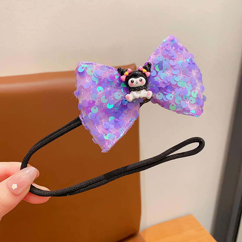 Kulomi niños varillas de cabello bola cabeza perezosa artefacto 2024 nuevo bebé dibujos animados cabeza trasera toque de flores