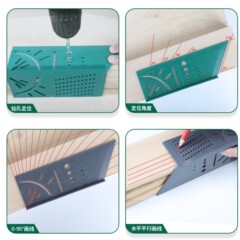 Multifunctional carpentry square ruler angle measurement square ruler measurement tool line 90 degree gauge T-type ruler 3D scriber