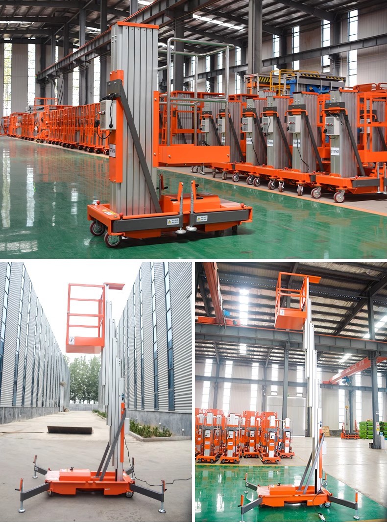 Aluminum Alloy Lift Platform 14m Mobile Single/Double Column Aluminum Alloy Aerial Work Vehicle Cross-Border Export Supply