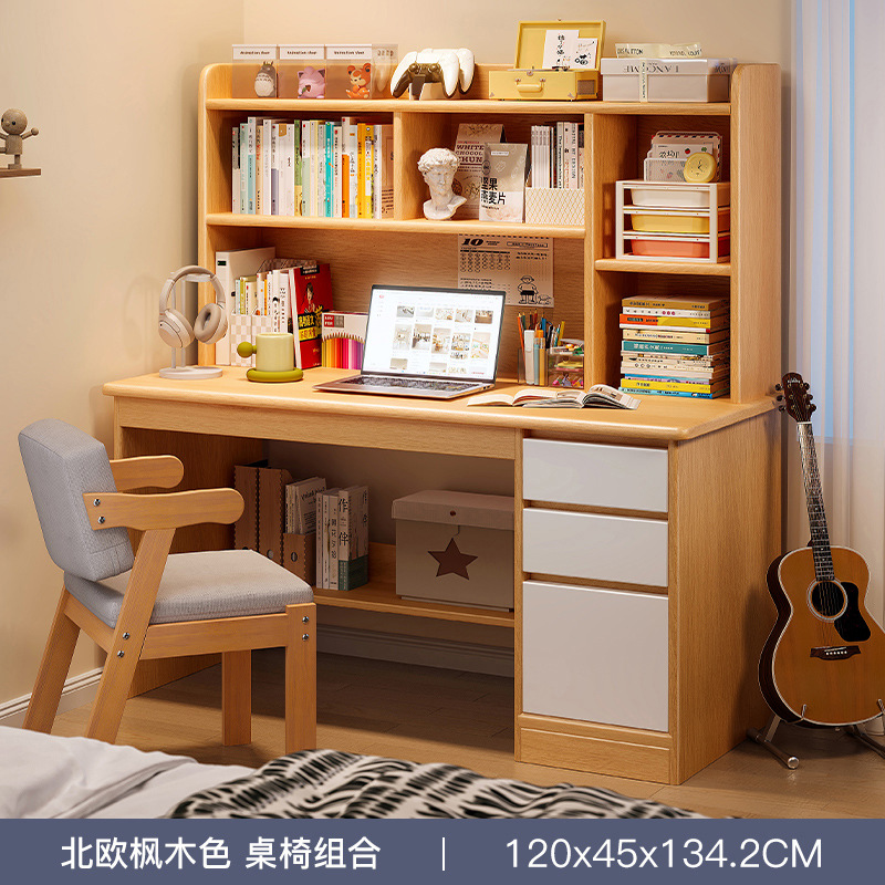 Escritorio de madera sólida escritorio de estudio para estudiantes en el hogar escritorio de escritorio estante de dormitorio escritorio de escritorio para adultos