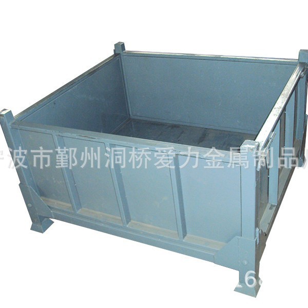 宁波金属料箱 车间运输折叠式周转箱 大容量耐磨可堆式周转箱加工