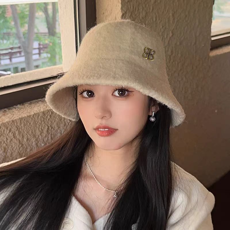 秋冬帽子女泰迪绒渔夫帽韩版保暖显脸小盆帽大头围时尚毛绒帽子|undefined