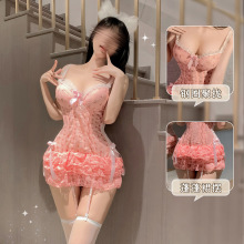 金宵情趣内衣性感纯欲可爱樱桃睡衣聚拢法式钢圈聚托蛋糕裙制服女