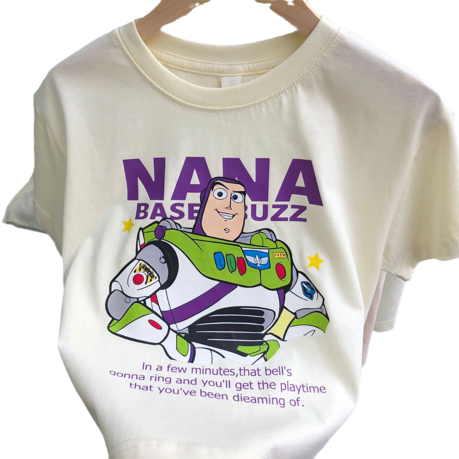 (2개) BUSTLES LIGHTYEAR CARTOON 미국식 반팔 티셔츠 소년 및 소녀 중 및 빅 키즈 패션 브랜드 INS 여름 새로운 퓨어 코튼 반팔 티셔츠