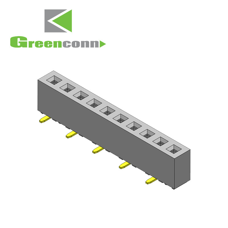 Greenconn间距2.00单排排母连接器2p-40p垂直PCB板焊接排母连接器