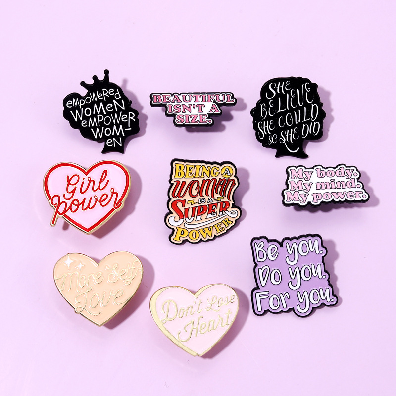 Letter, Badge, Word Pattern Fashion Pin Letter Badge Word Alloy Metal Plating Unisex Silk Scarf Scarf Ring Scarf