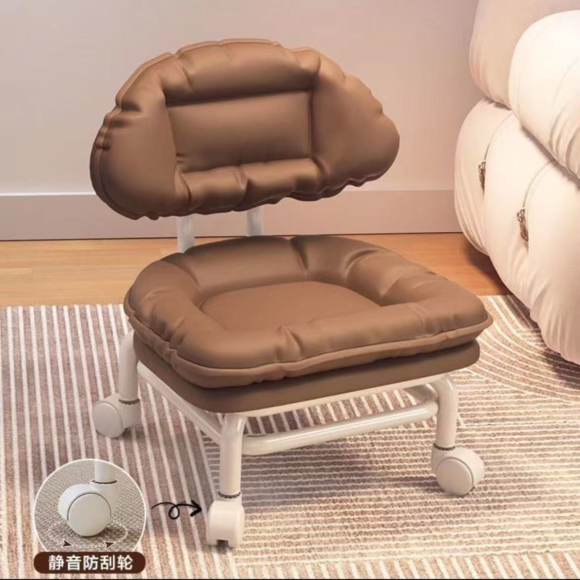 Taburete de rueda universal, polea, taburete bajo, zapatos de cambio, silla para niños pequeños, casero, cinturón de rueda para niños, taburete de costura hermosa