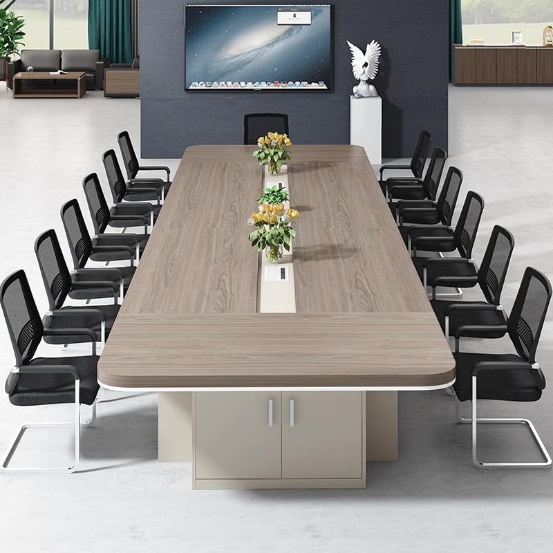 Meeting table long table minimalist modern large reception table negotiation training table bar board style conference room table and chair set