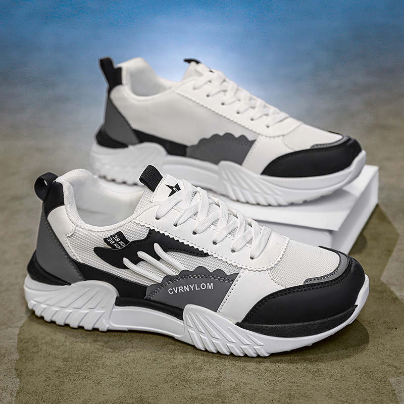 Zapatos de hombre verano 2026 nuevos zapatos deportivos al aire libre, zapatos de malla transpirables ligeros, suela gruesa y resistente al desgaste.