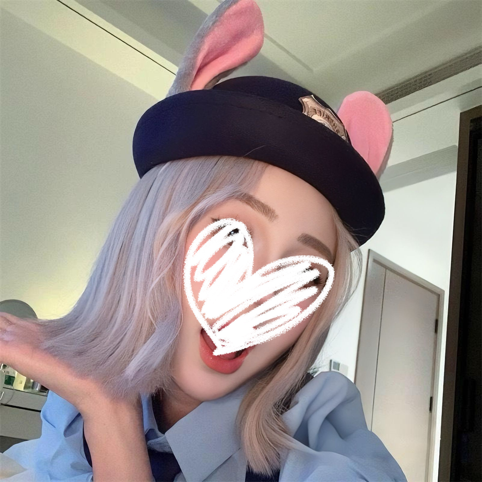 朱迪兔子警官cos卡通耳朵帽子女可爱圆顶礼帽疯狂动物城贝雷帽潮