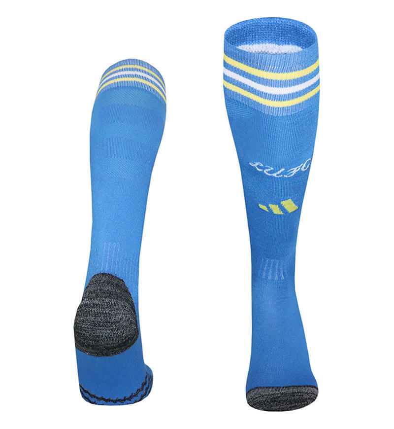 26 club tailandés Copa del Mundo calcetines de fútbol para hombres toallas profesionales sobre la rodilla antideslizante calcetines gruesas para adultos y niños