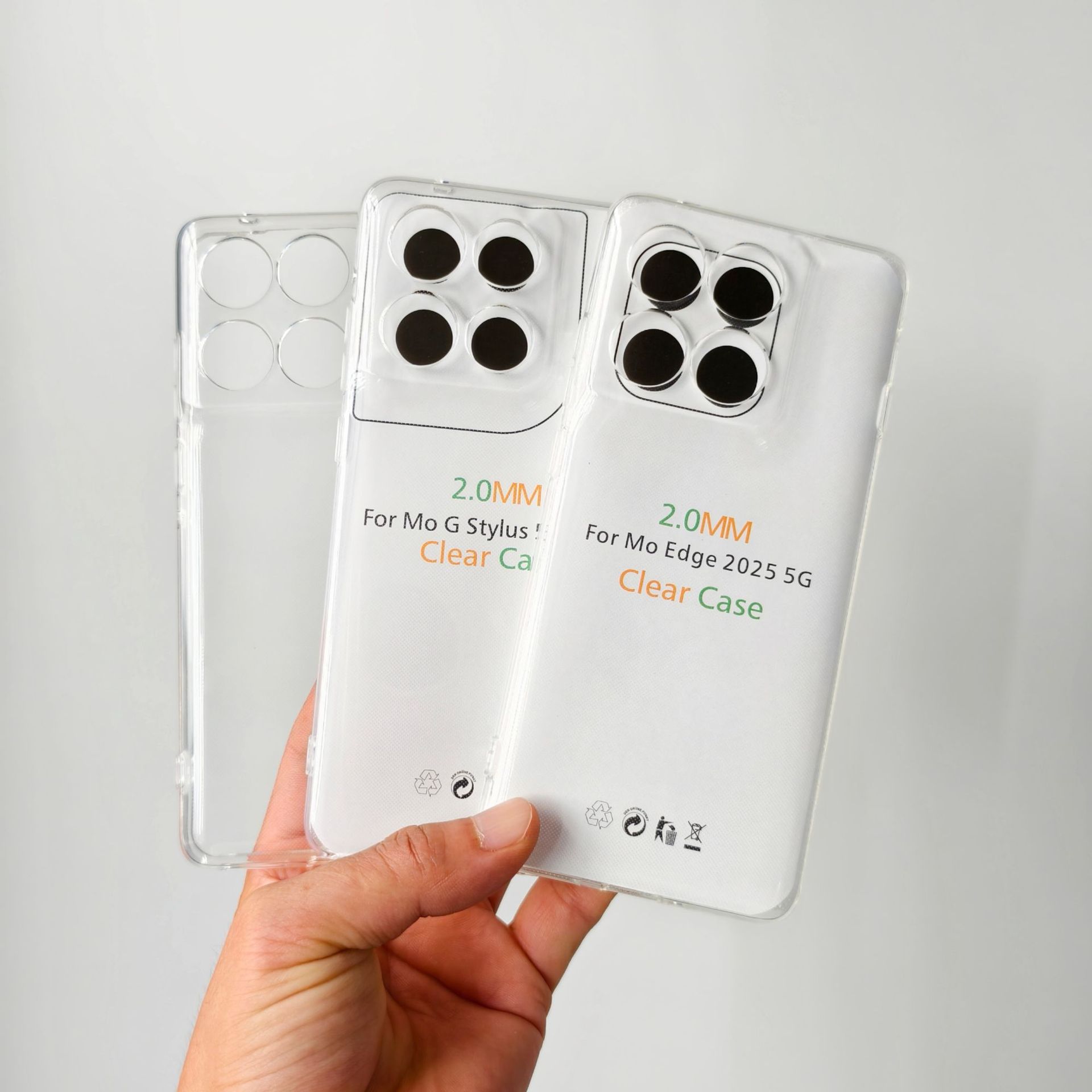 Suitable for Motorola Moto Edge60-Fusion 2025 Thickeneded 2.0 Transparent Silicone Mobile Phone Case Factory