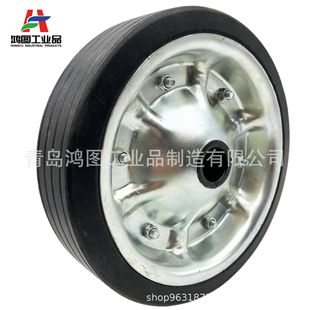 10 inch rubber powder wheel 260x 85 rubber solid wheel iron spoke high load trailer tire jack wheel
