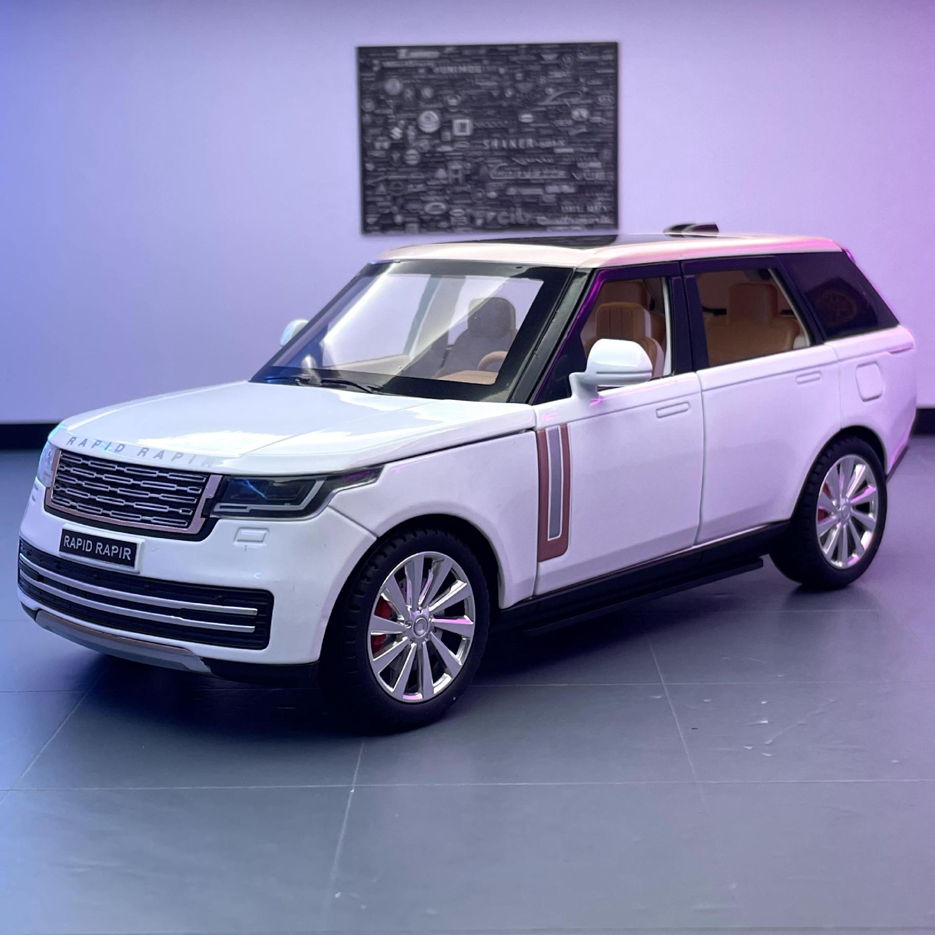 XLG modelo de coche de aleación 1:24 Range Rover SUV Tire hacia atrás el sonido y la luz juguete off-road vehículo Puerta Abierta música modelo decoración colección