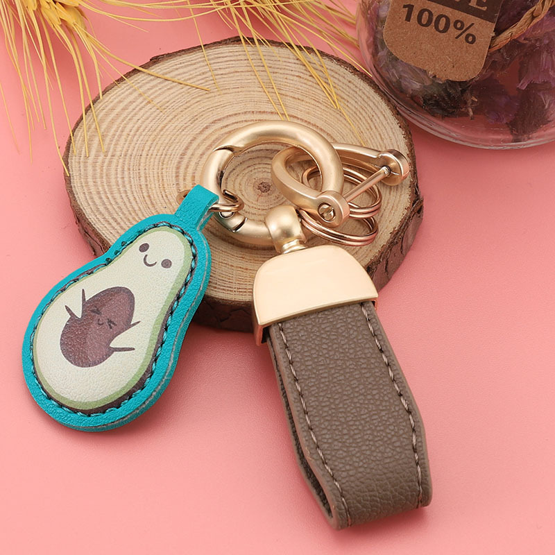 Nuevo llavero de piel de cordero francés pequeño llavero fresco colgante mini bolso corto colgante pequeño joyería