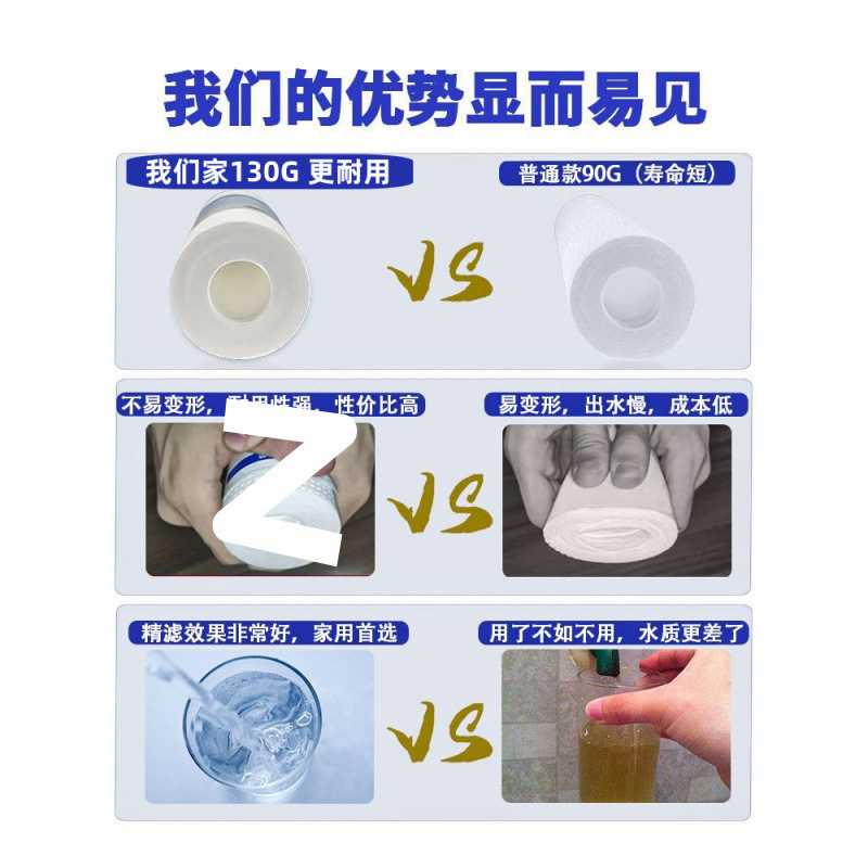 家庭用 10inchPP 綿フィルター浄水器フィルターカートリッジユニバーサル交換フィルターボトルフロント 3 段階フィルター綿フィルター|undefined