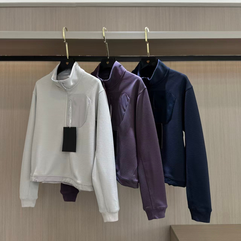 Women's Outdoor Casual Cycling Sports Half-Zip Stand Collar Sweatshirt 2026 Spring and Autumn A0854