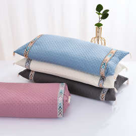 夹棉加厚枕套白缎条内胆套可自行填充荞麦壳酸枣壳柏壳等一只装