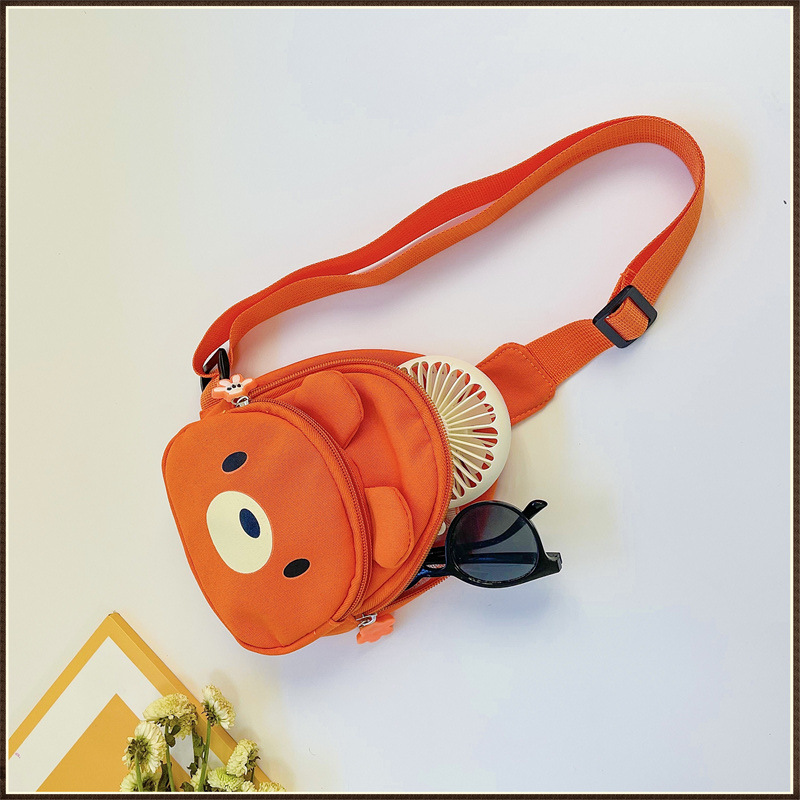 Cartoon Pattern Children Unisex Canvas Cartoon Cute Square Zipper Fanny Pack