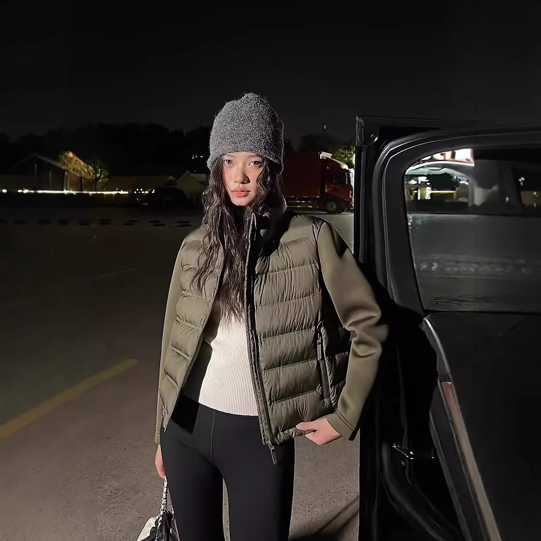 Comercio exterior 2024 otoño y invierno nuevo estilo extranjero chaqueta de algodón corta delgada chaqueta de algodón de estilo europeo y americano chaqueta de empalme