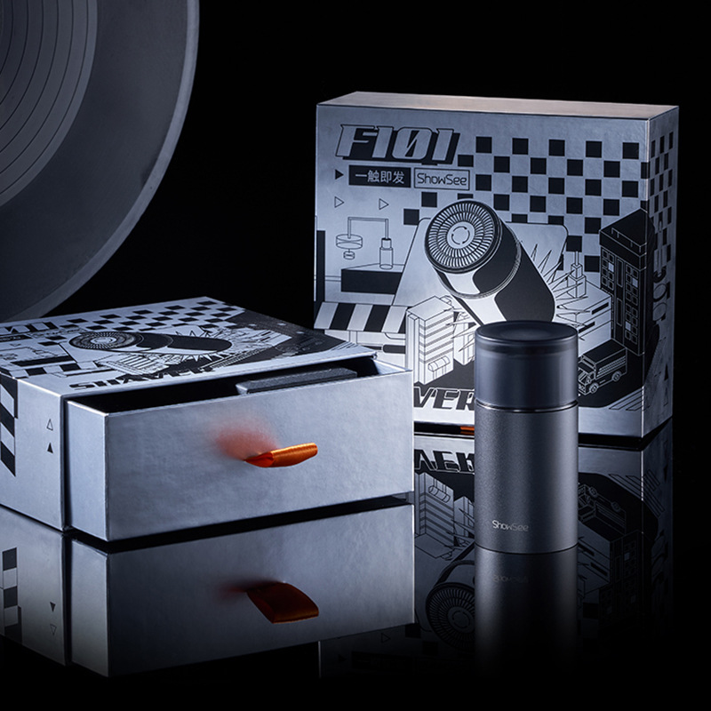 Xiaoshi Smart sensor afeitadora caja de regalo portátil recargable los hombres cuchillo F101-GY para el novio