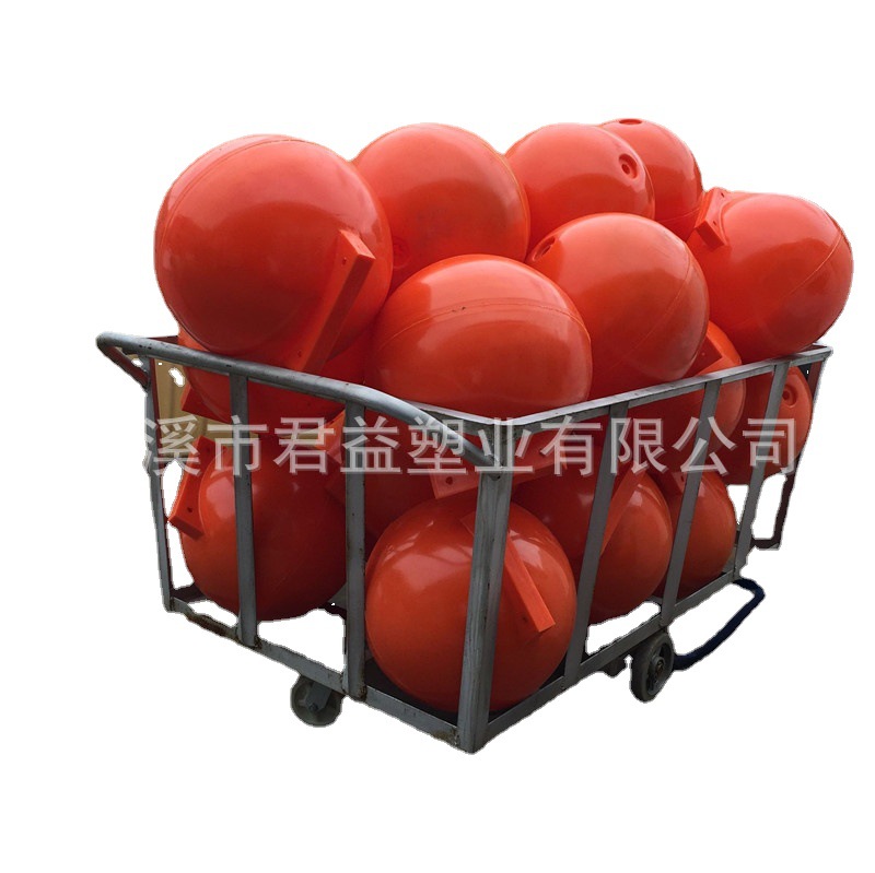 供应大批量吊环式浮球 串联塑料浮球 警示水上浮球