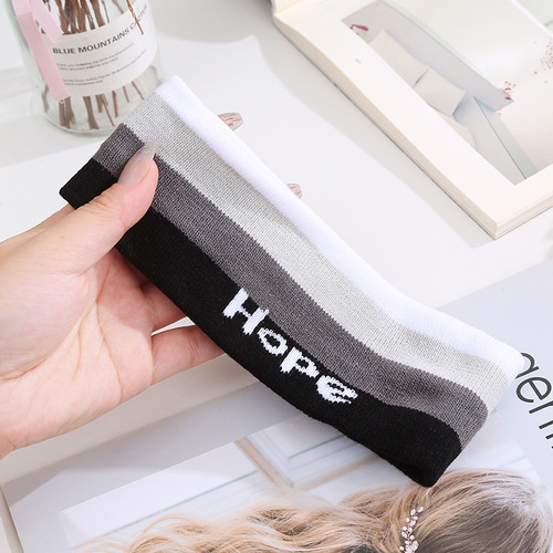 Sports headband unisex fitness yoga sweatband outdoor running absorbent sweat street dance hair tie fashion