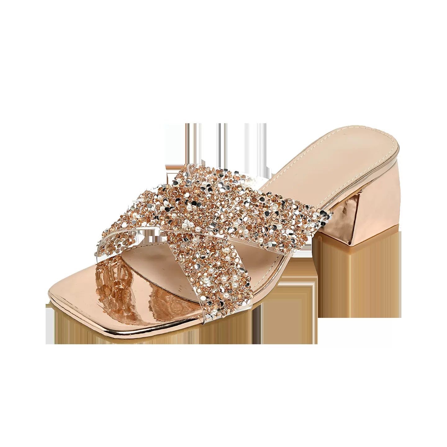 女士 shoes跨境波西米亚新款时尚水钻拖鞋韩版厚底高跟女鞋